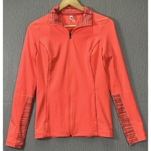 Under Amour Women's Jacket Fitted All Season Pink/Orange Full Zip Mock Neck MED